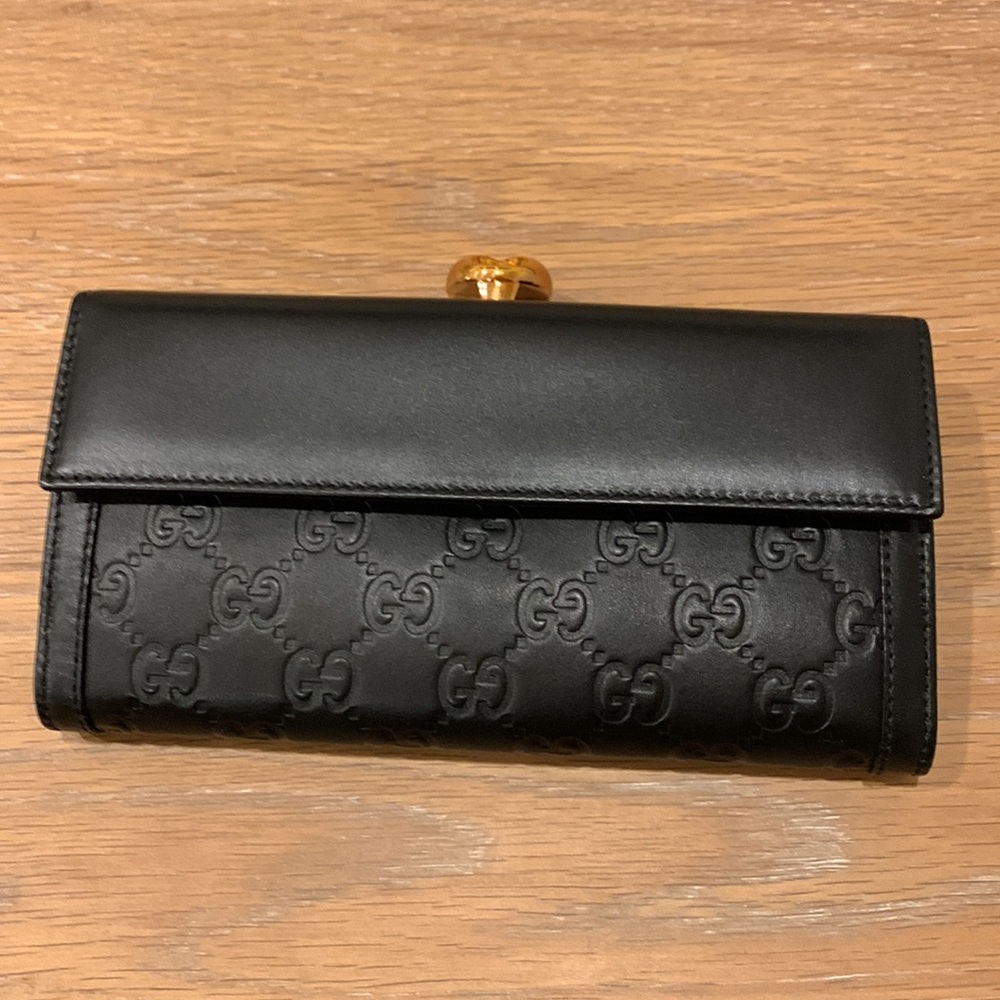Gucci Guccissma leather logo wallet black - Picture 6 of 13